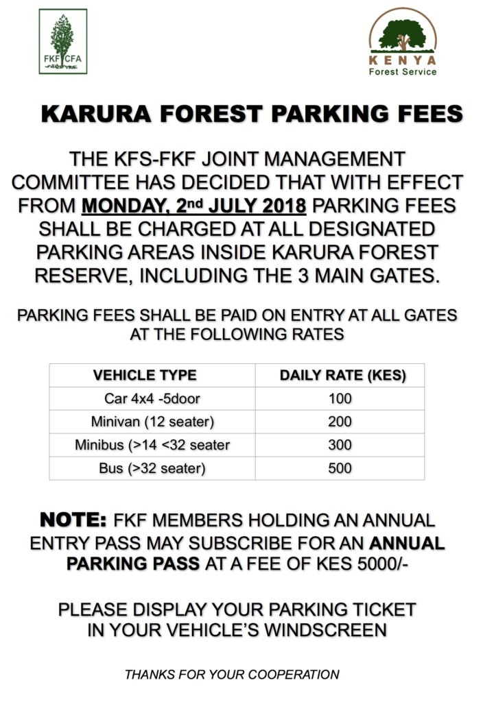 Fees Friends of Karura Forest